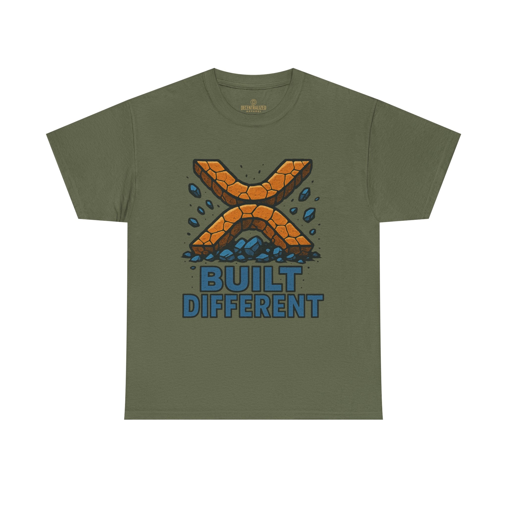 Built Different T-Shirt — Rugged Crypto X Design Tee