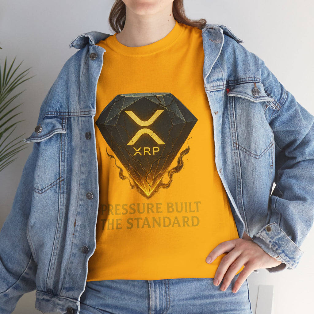 XRP Diamond Tee — "Pressure Built The Standard" Crypto Graphic T‑Shirt
