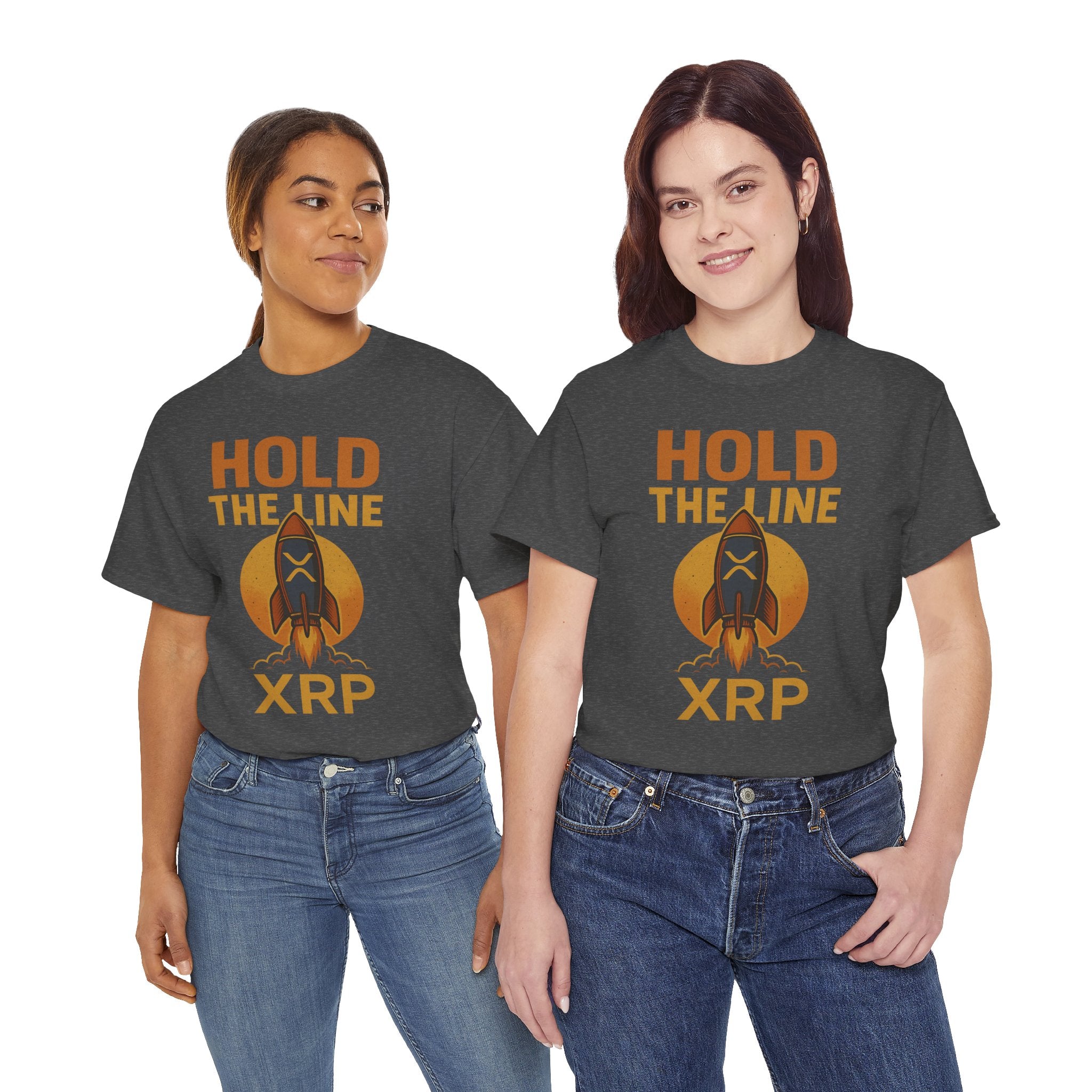 XRP Hold The Line Rocket Tee — Crypto Investor T‑Shirt