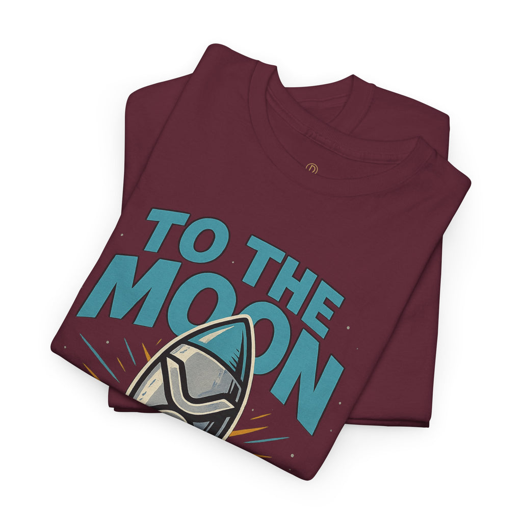 To The Moon Rocket T-Shirt — Space Graphic Tee for Crypto & Space Enthusiasts