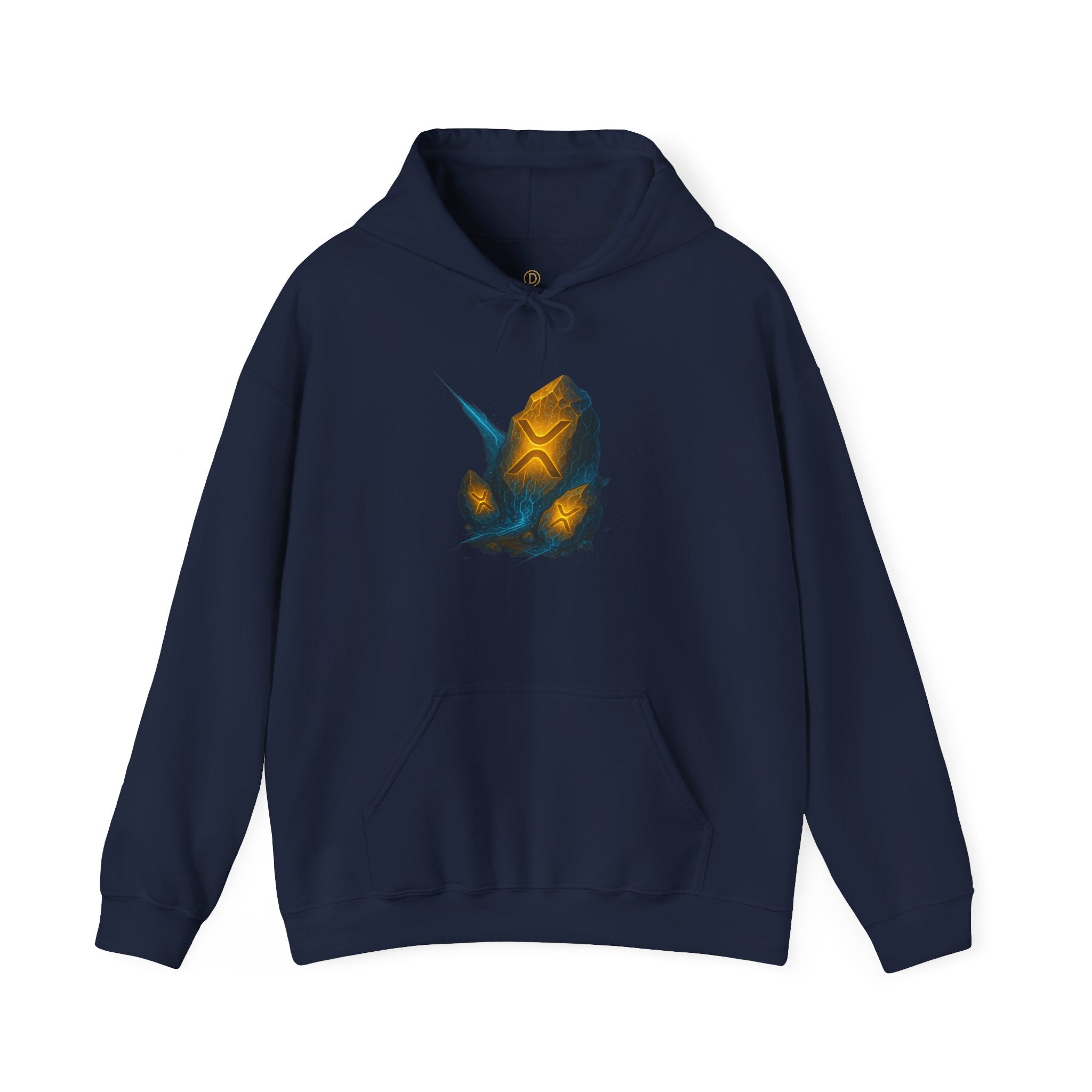 Rune Stone Hoodie — Glowing Mystic Rock Graphic Hooded Sweatshirt