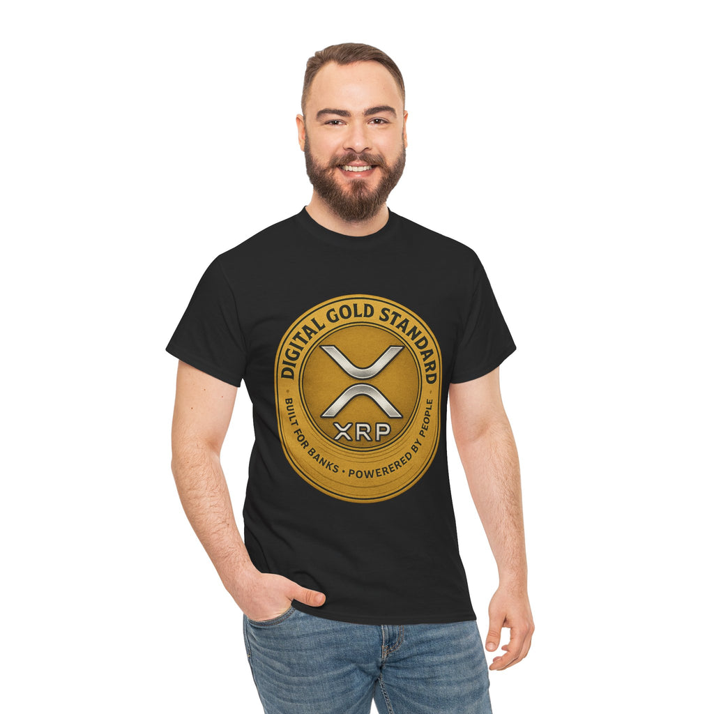 XRP Digital Gold Tee – Cryptocurrency Logo Shirt