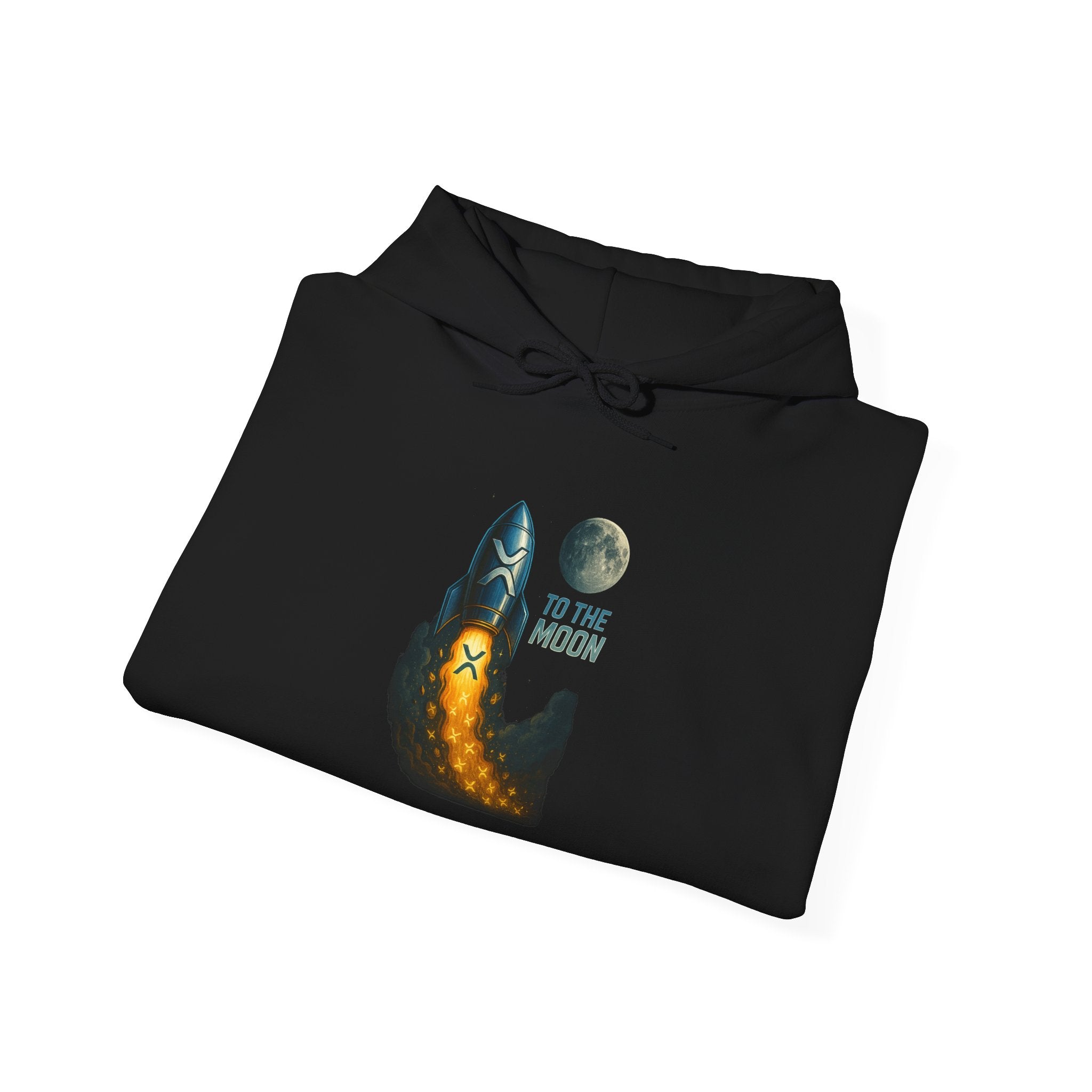 To the Moon Rocket Hoodie — Space Graphic Pullover