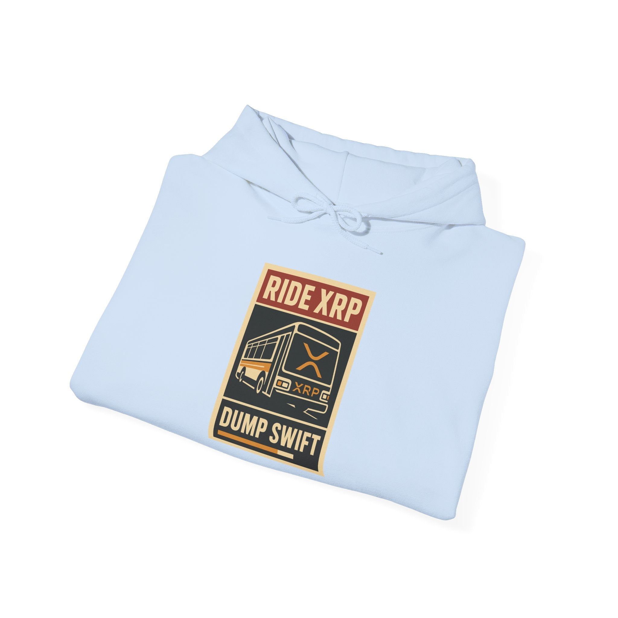 XRP Crypto Hoodie — "Ride XRP, Dump Swift" Retro Badge