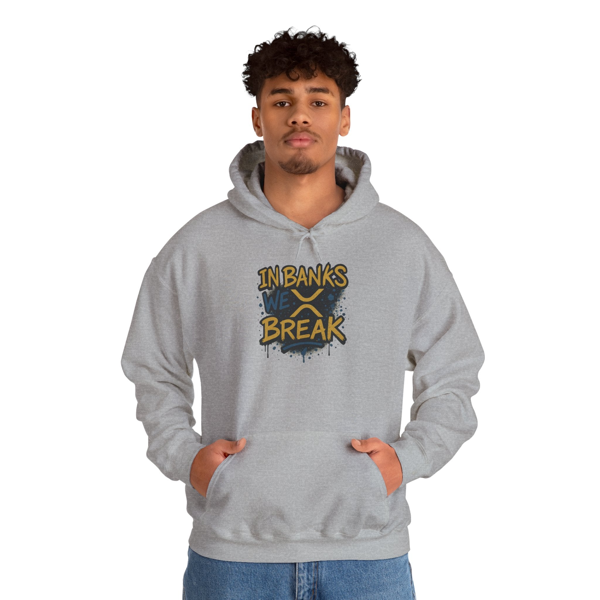 In Banks We Break Hoodie — Streetwear Graffiti Hoodie for Urban Style
