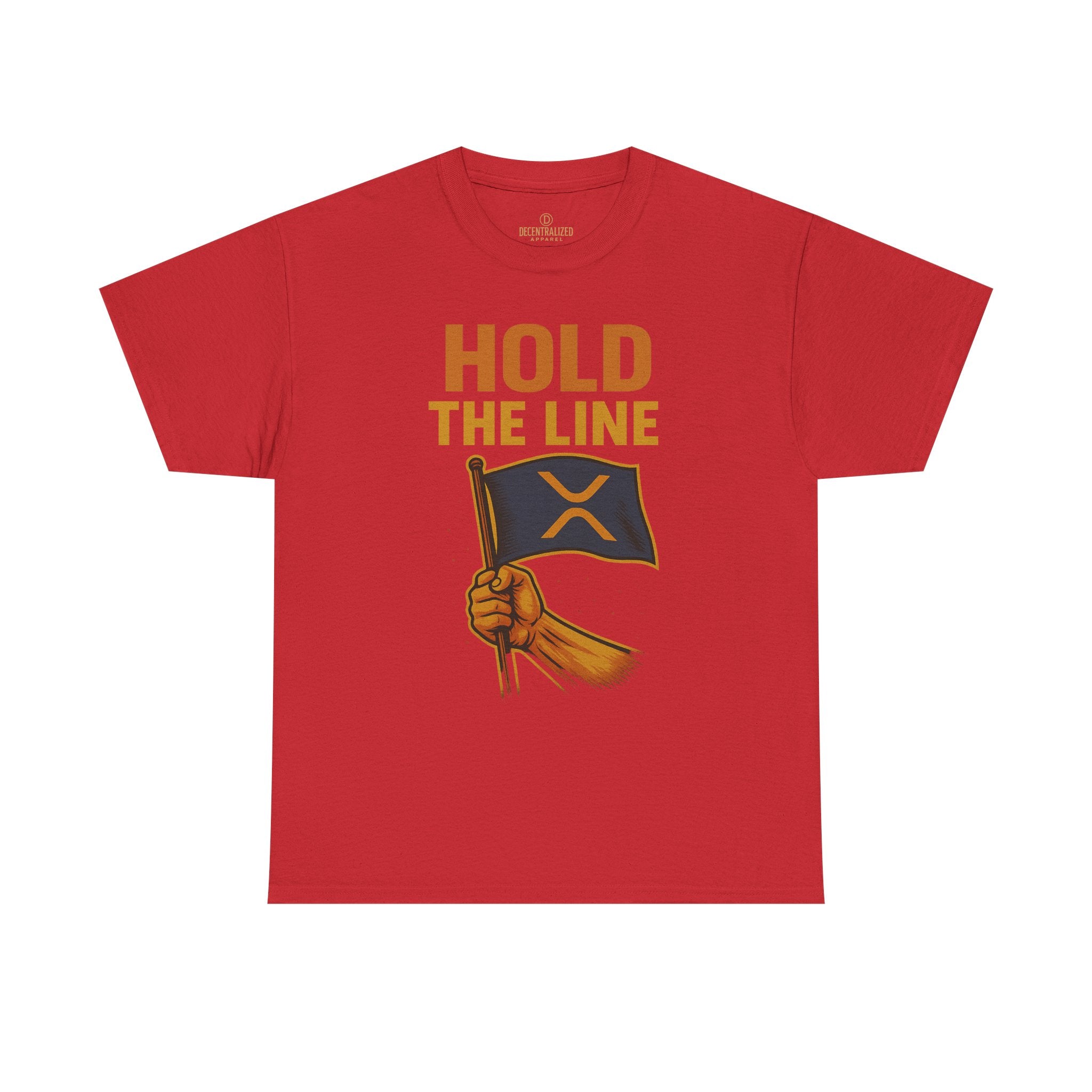 Hold The Line Tee — Bold Flag Graphic Cryptocurrency XRP Shirt