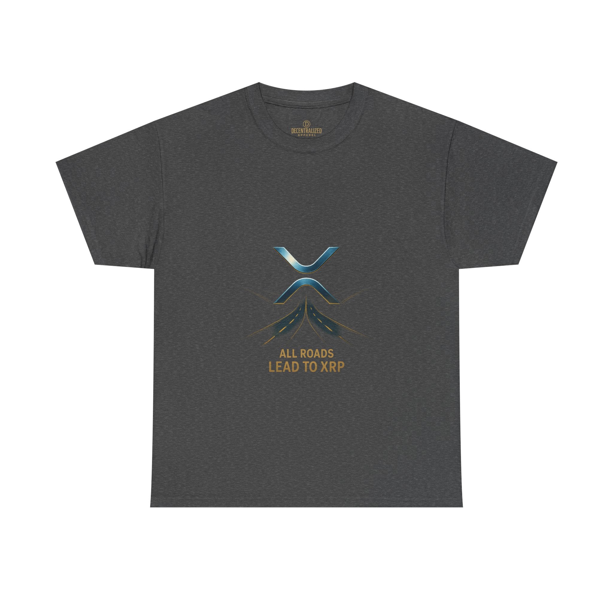 All Roads Lead to XRP T-Shirt — Crypto Ripple Logo Tee