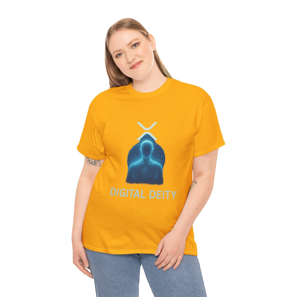 Digital Deity T‑Shirt — Futuristic Neon Tech Hoodie Tee