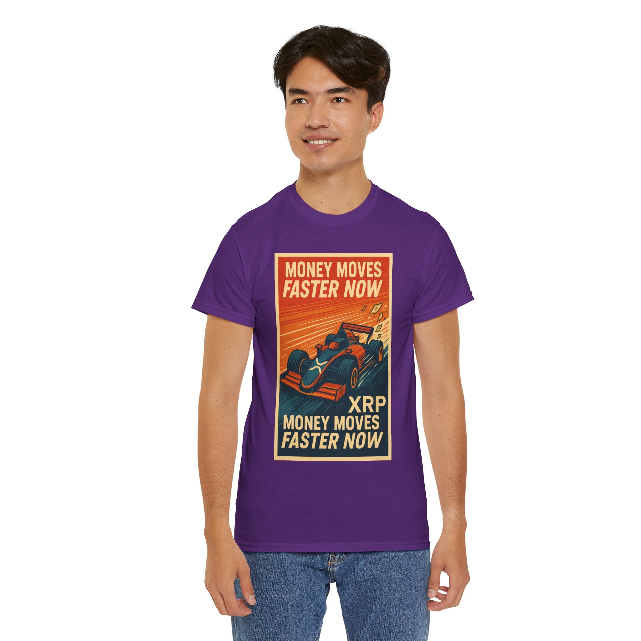 XRP 'Money Moves Faster Now' Racing Tee — Crypto Enthusiast T-Shirt