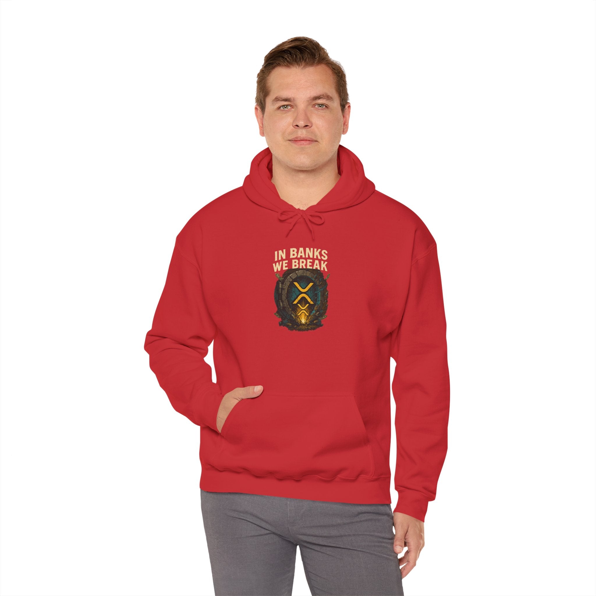 Hoodie — 'In Banks We Trust' Crest Pullover