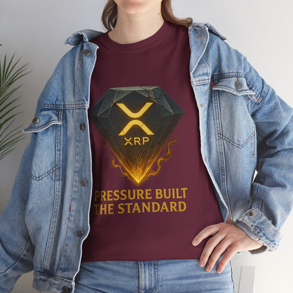 XRP Diamond Tee — "Pressure Built The Standard" Crypto Graphic T‑Shirt