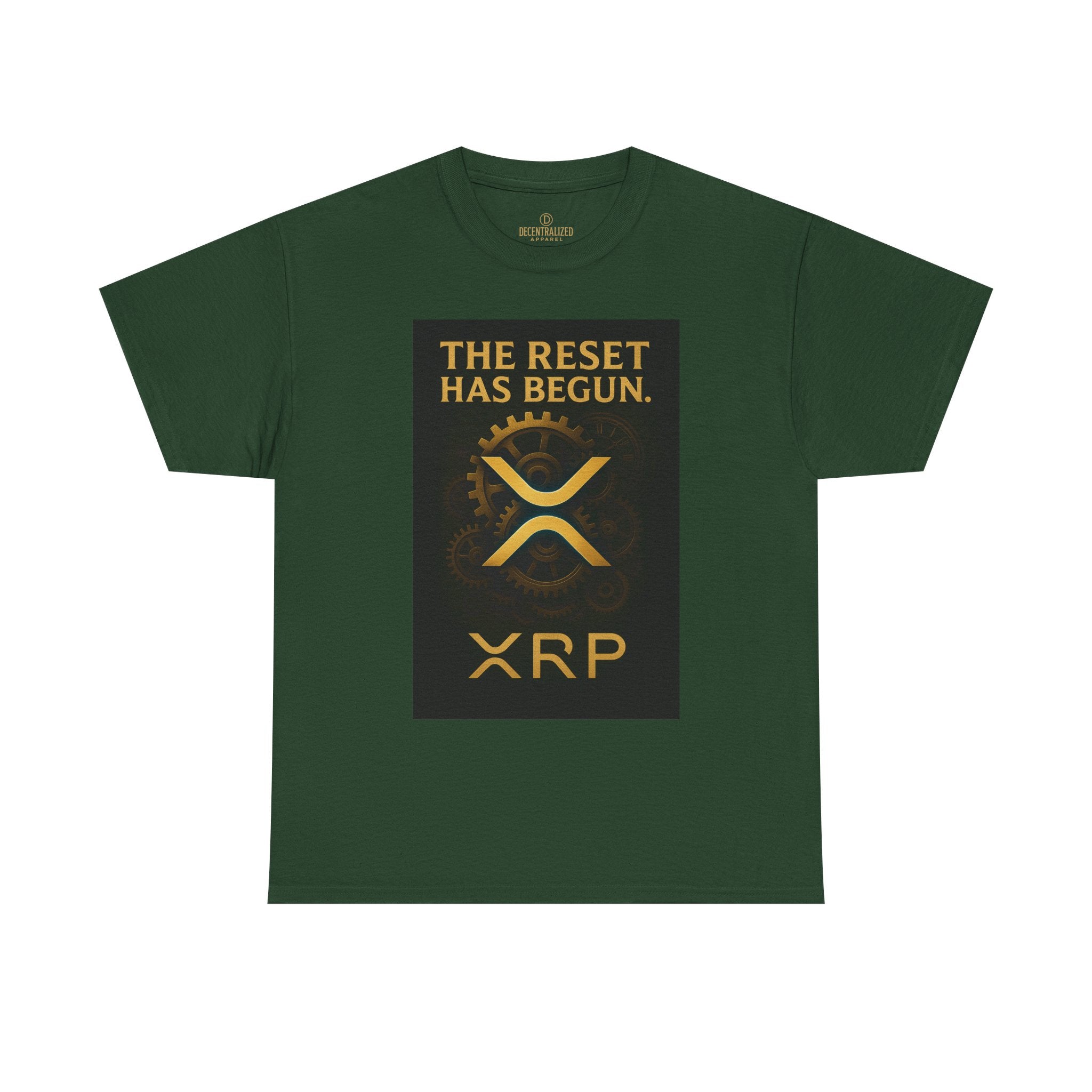 XRP Crypto Tee — "The Reset Has Begun" Bitcoin Alternative Shirt