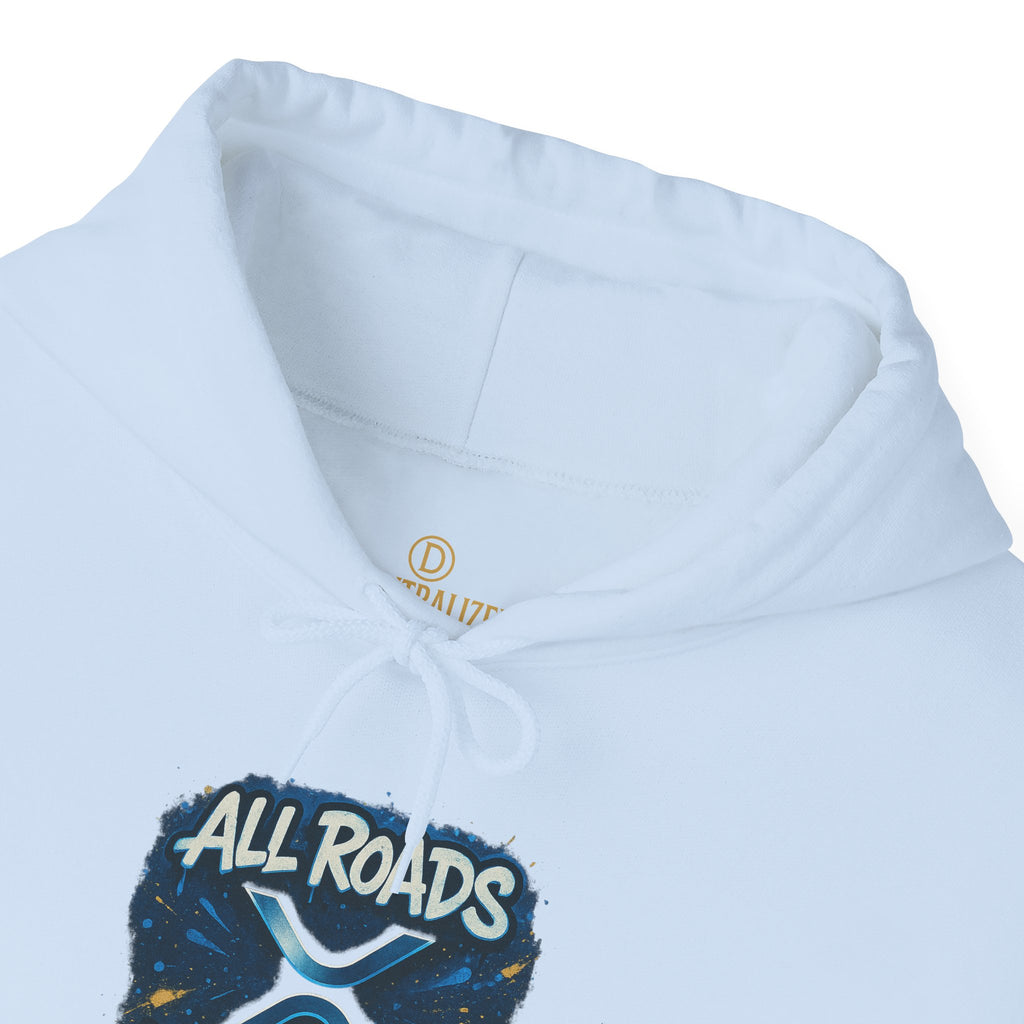 All Roads Lead to XRP Hoodie – Crypto Ripple Logo Sweatshirt