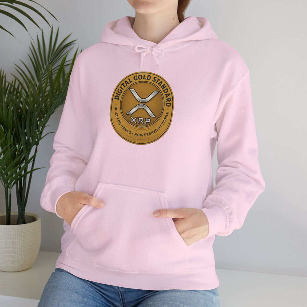 Crypto Coin Logo Hoodie — Digital Gold Standard XRP Emblem
