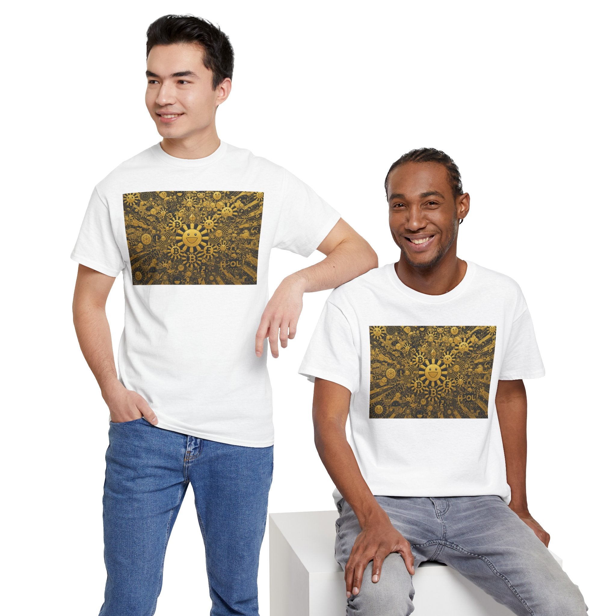 Sunflower Burst T‑Shirt — Golden Sunflower Pattern Tee