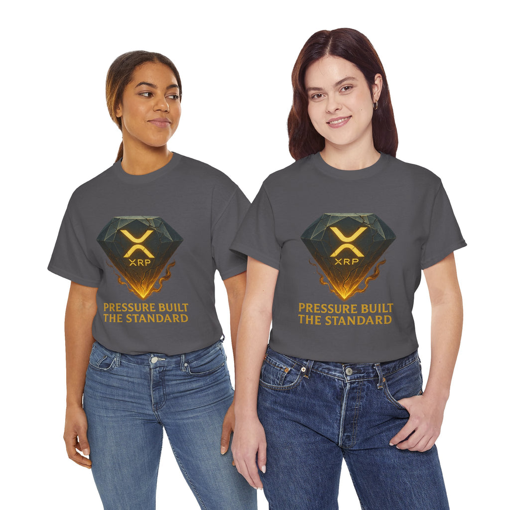 XRP Diamond Tee — "Pressure Built The Standard" Crypto Graphic T‑Shirt