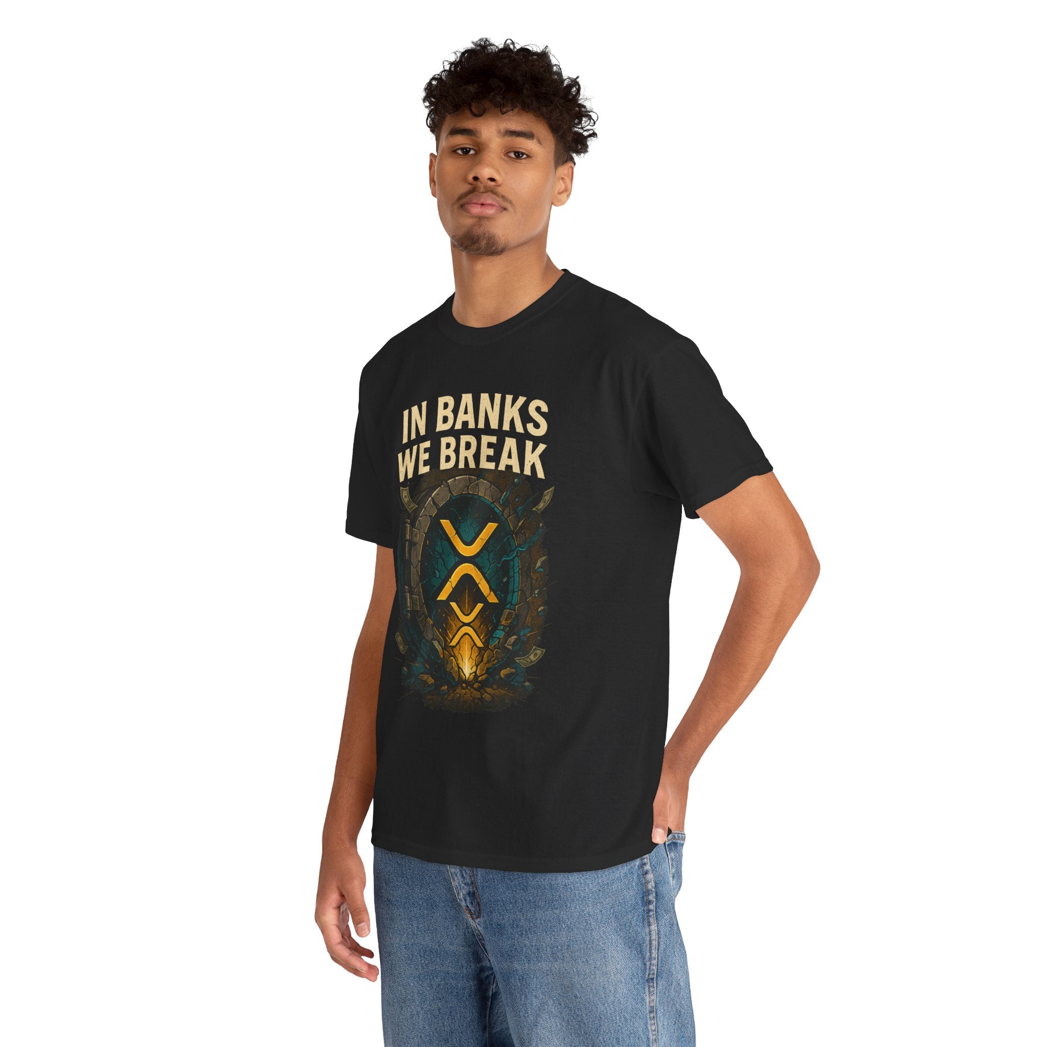 In Banks We Break XRP Crypto Graphic Tee