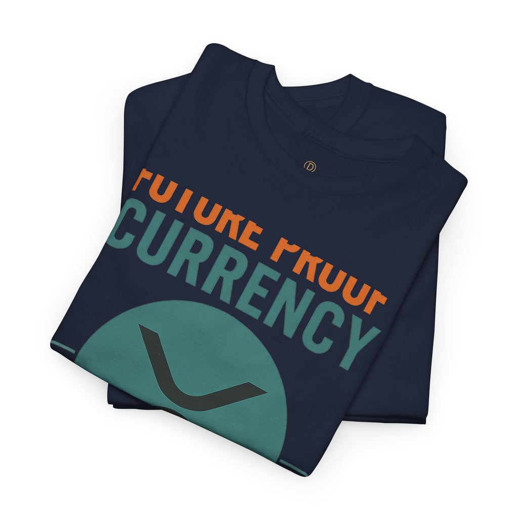 RIPPLE XRP 'Future Proof Currency' Graphic Tee — Crypto Retro Logo Shirt