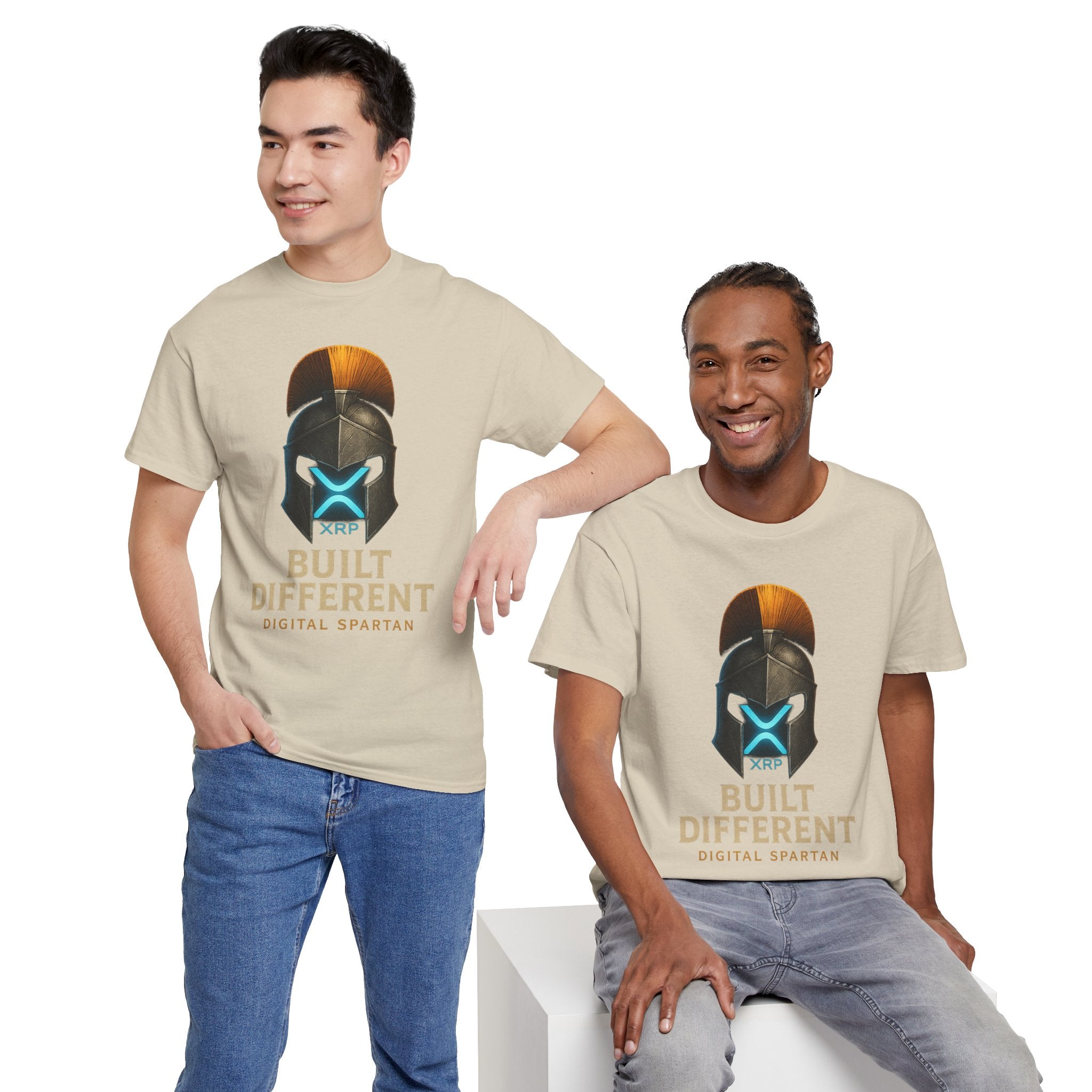Built Different Spartan Tee — Digital Spartan XRP Crypto T-Shirt