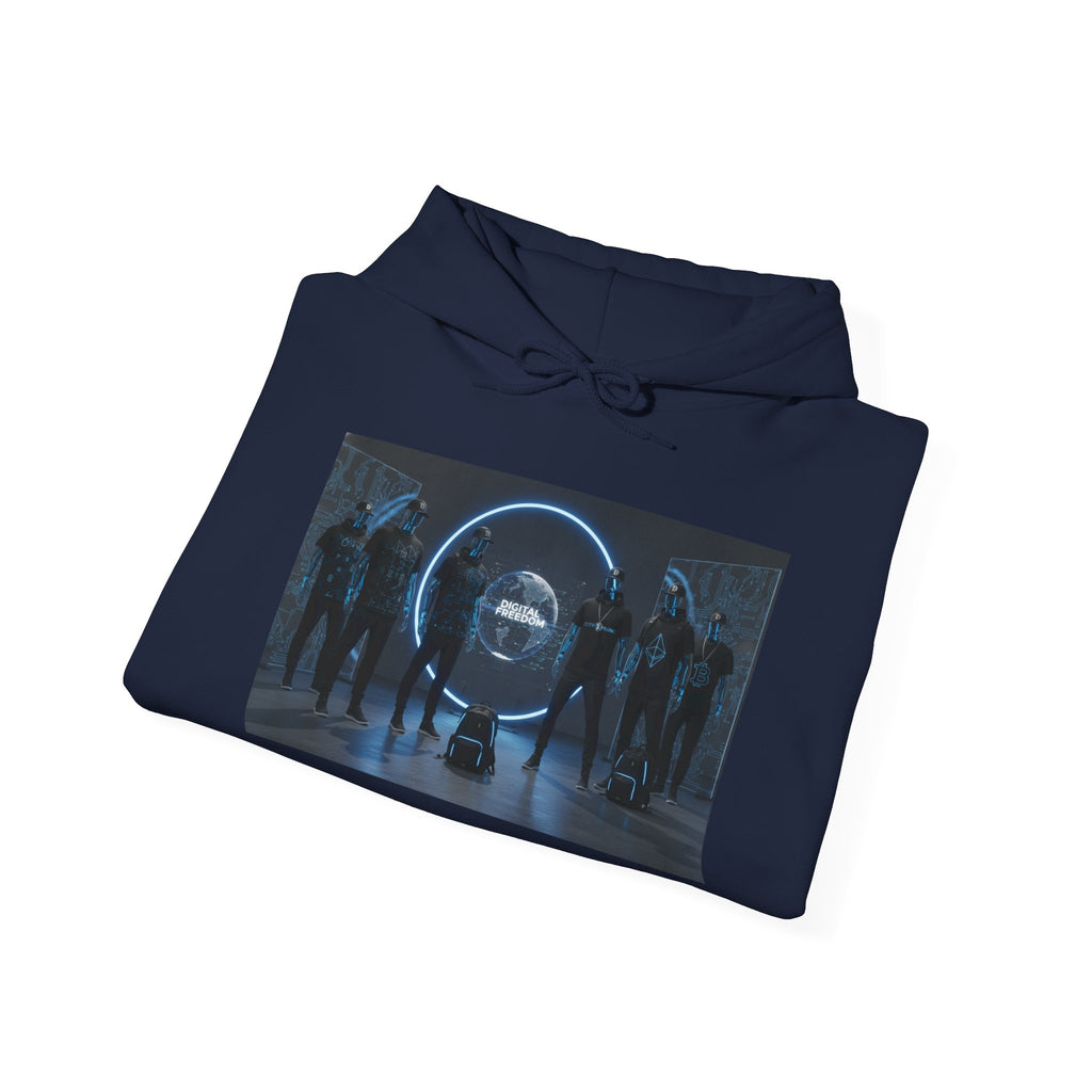 Futuristic Neon Portal Hoodie – Cyberpunk Sci‑Fi Crew Graphic Sweatshirt