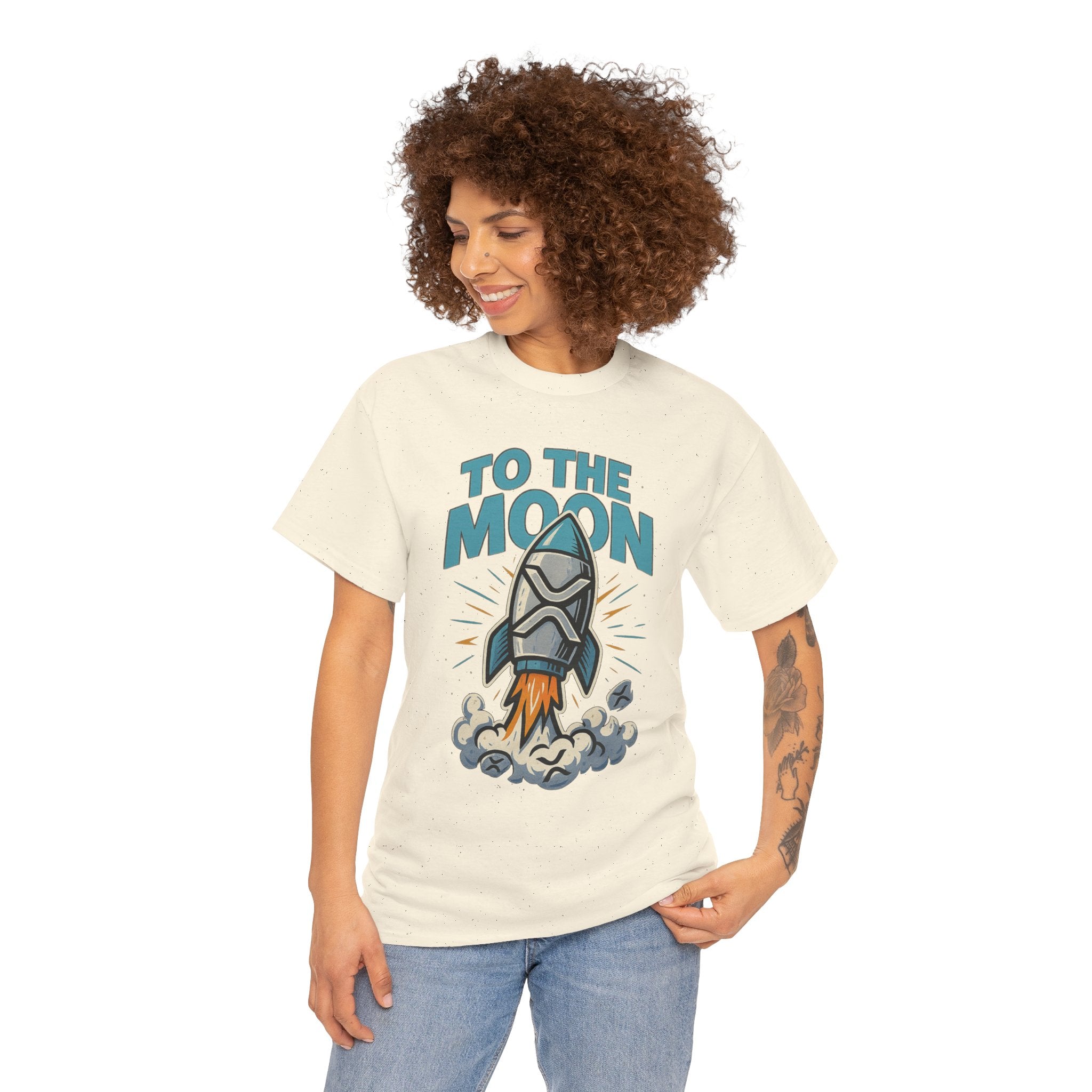 To The Moon Rocket T-Shirt — Space Graphic Tee for Crypto & Space Enthusiasts
