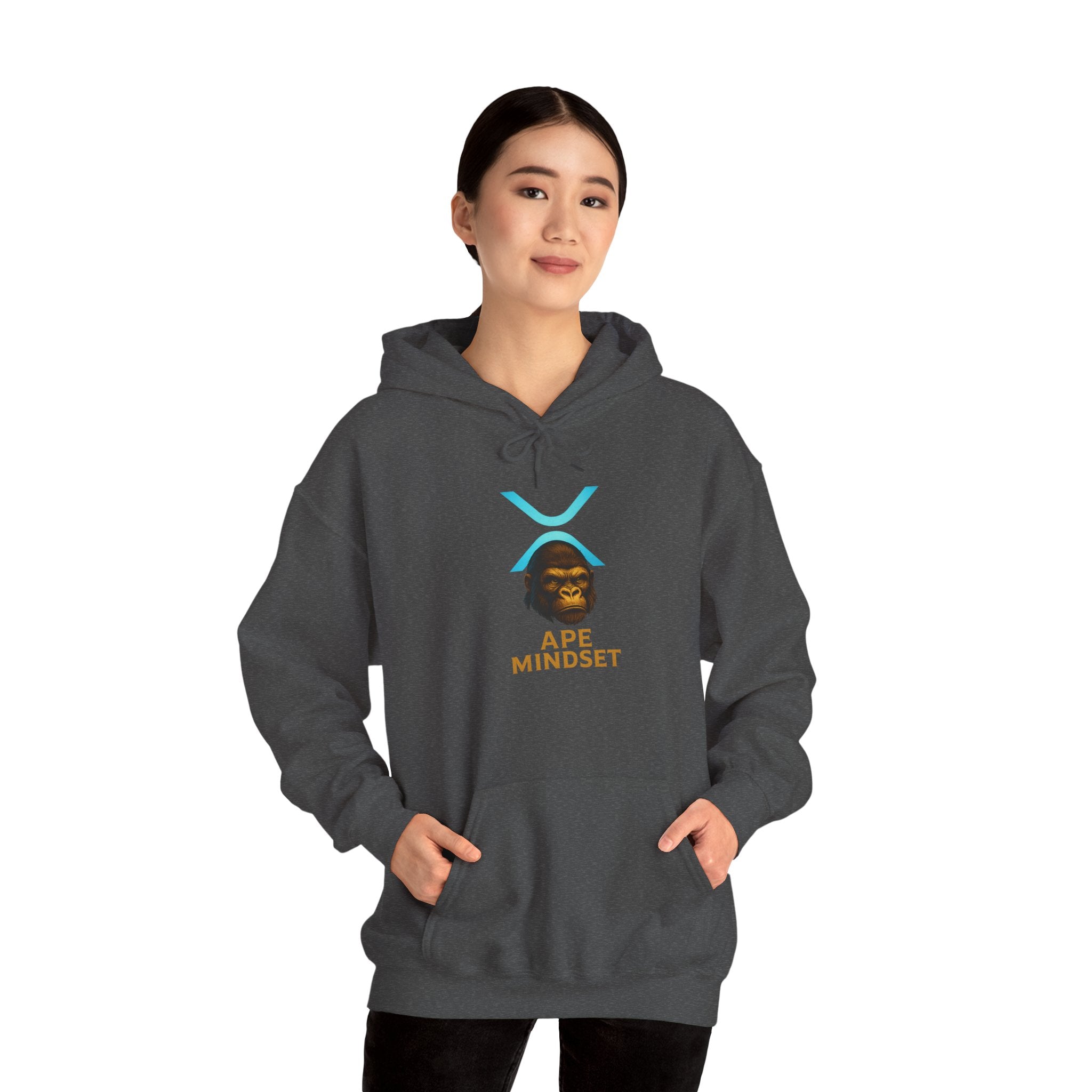 Ape Mindset Hoodie — Crypto XRP Logo Gorillaz Graphic Sweatshirt