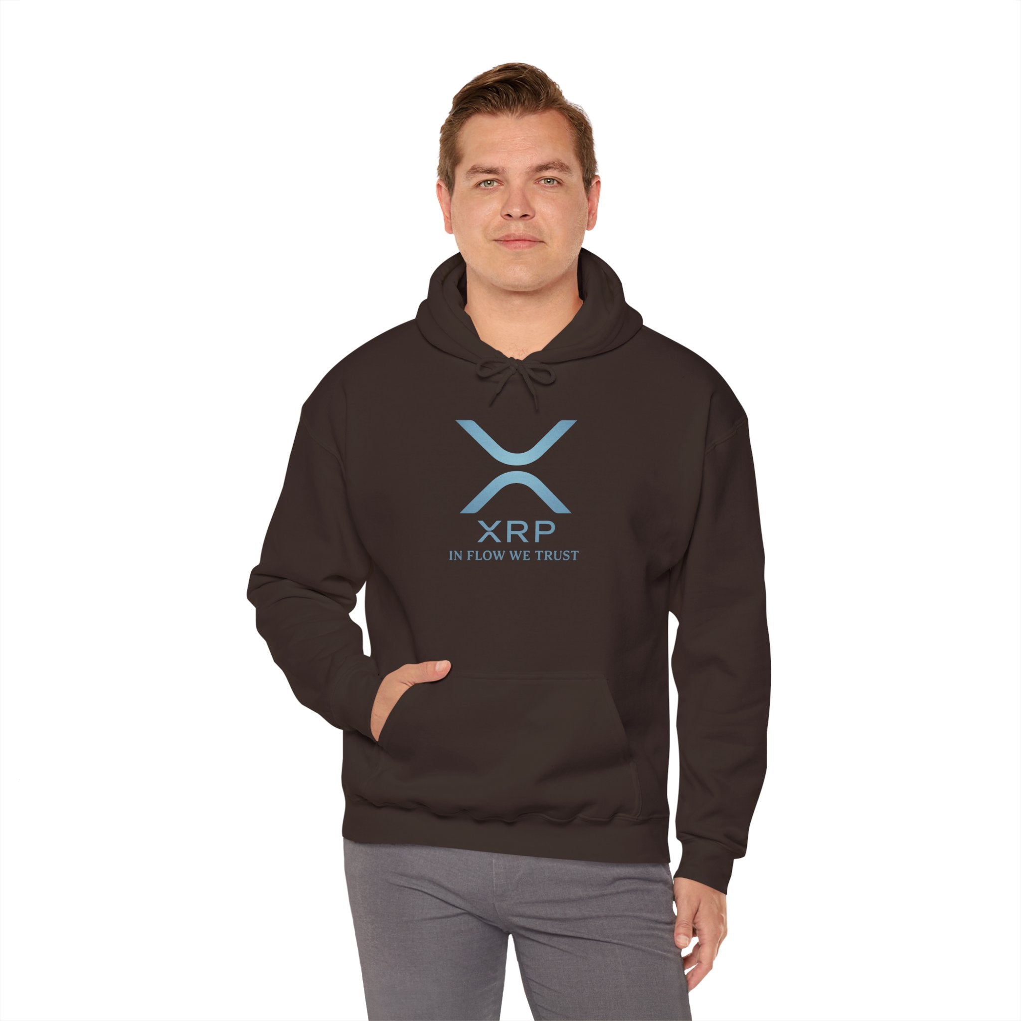 XRP Logo Hoodie – "In Flow We Trust" Crypto Sweatshirt