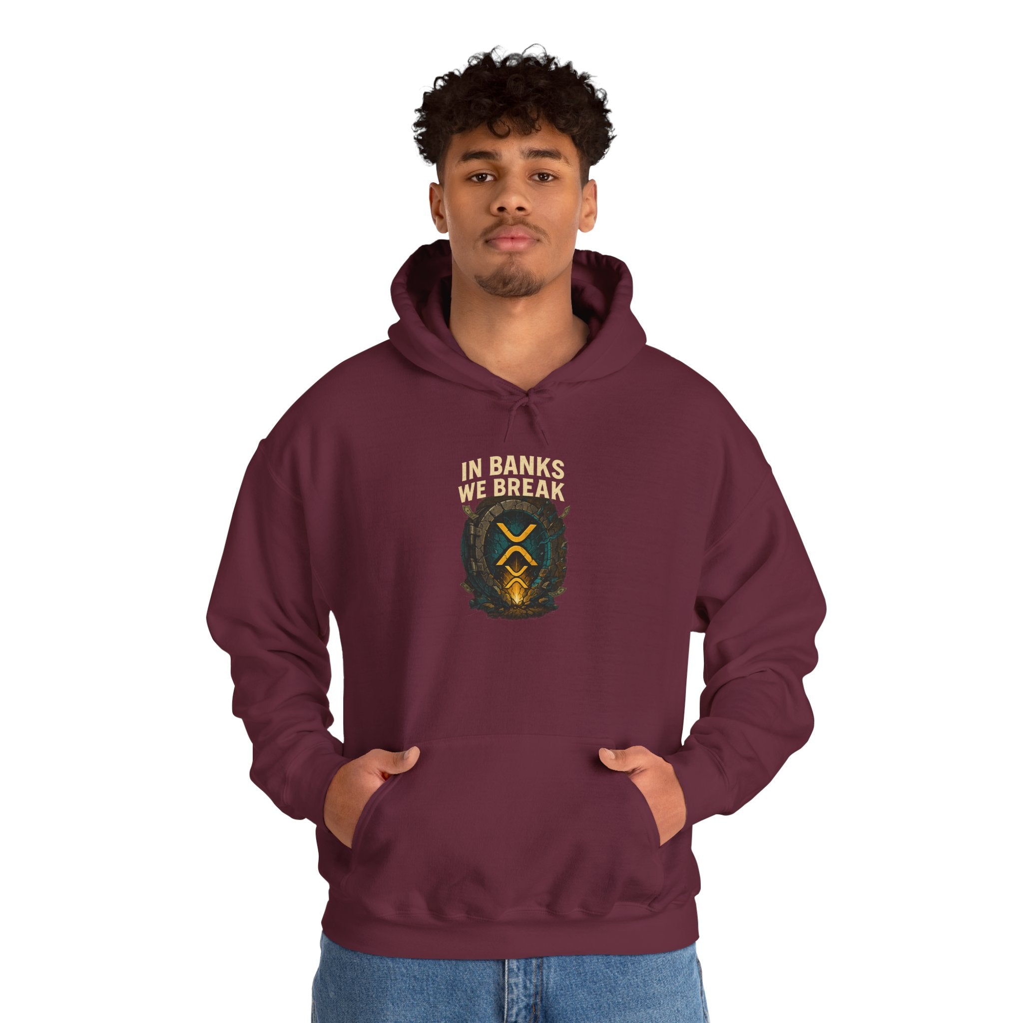 Hoodie — 'In Banks We Trust' Crest Pullover