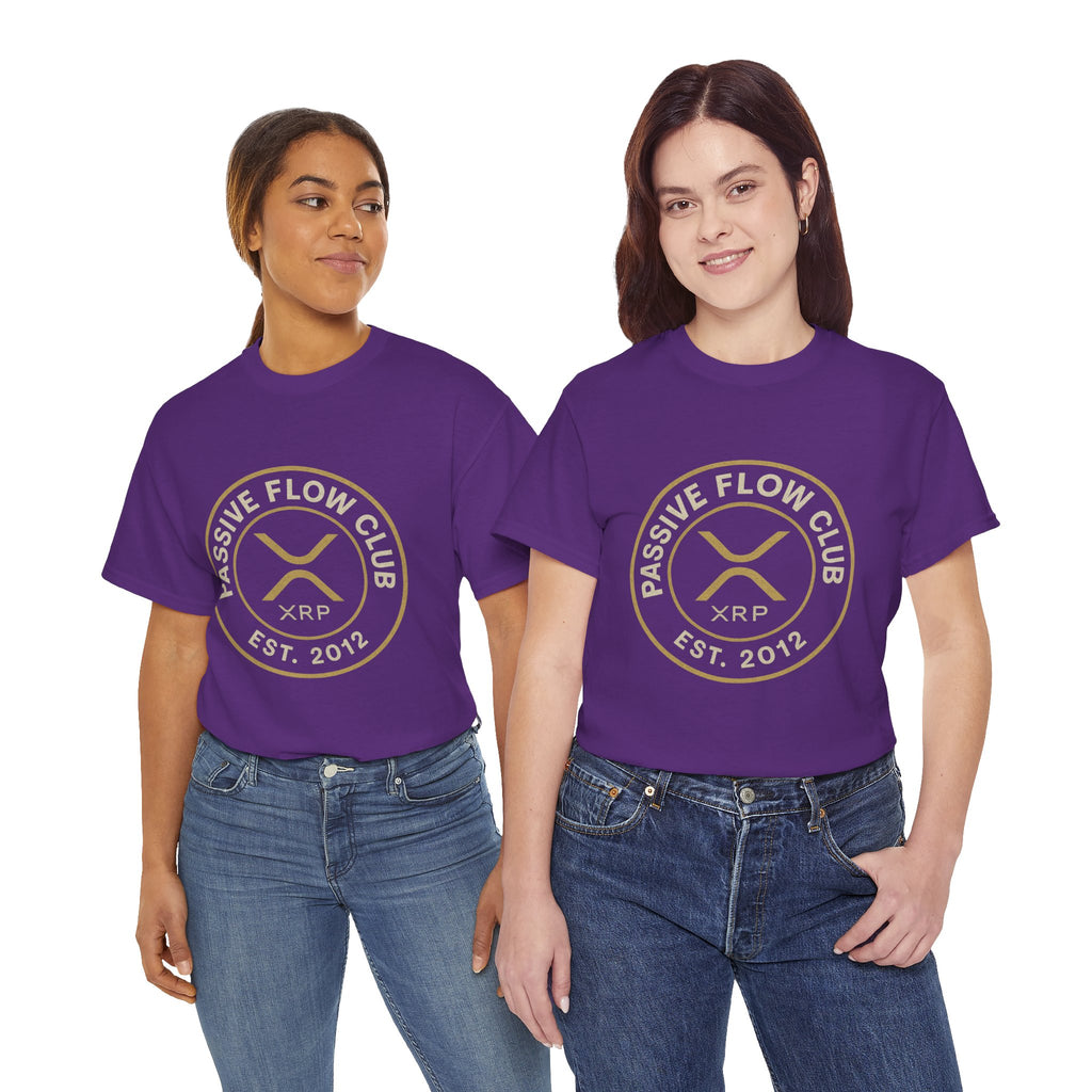 XRP Passive Flow Club T‑Shirt — Crypto Logo Tee (Est. 2012)