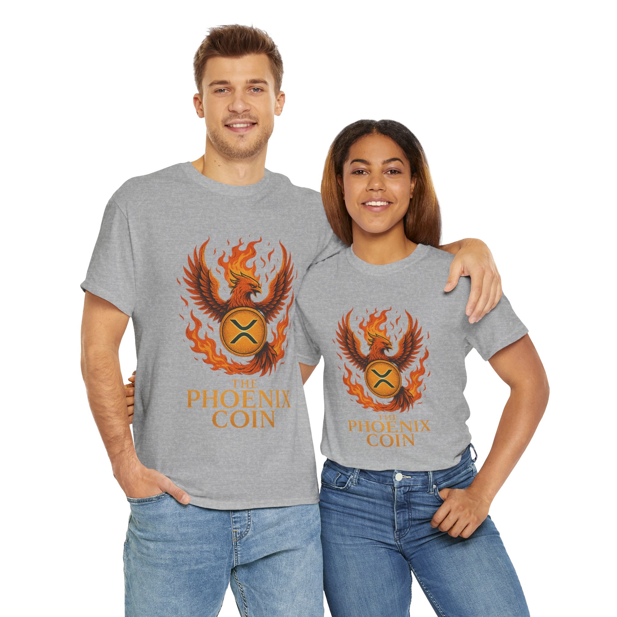 Phoenix Coin T‑Shirt — Fiery Phoenix Crypto Logo Tee