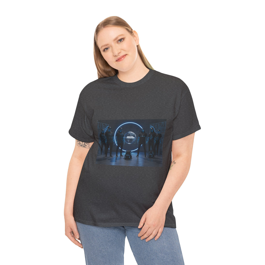 Sci‑Fi Portal Graphic Tee — Futuristic Neon Crew T-Shirt