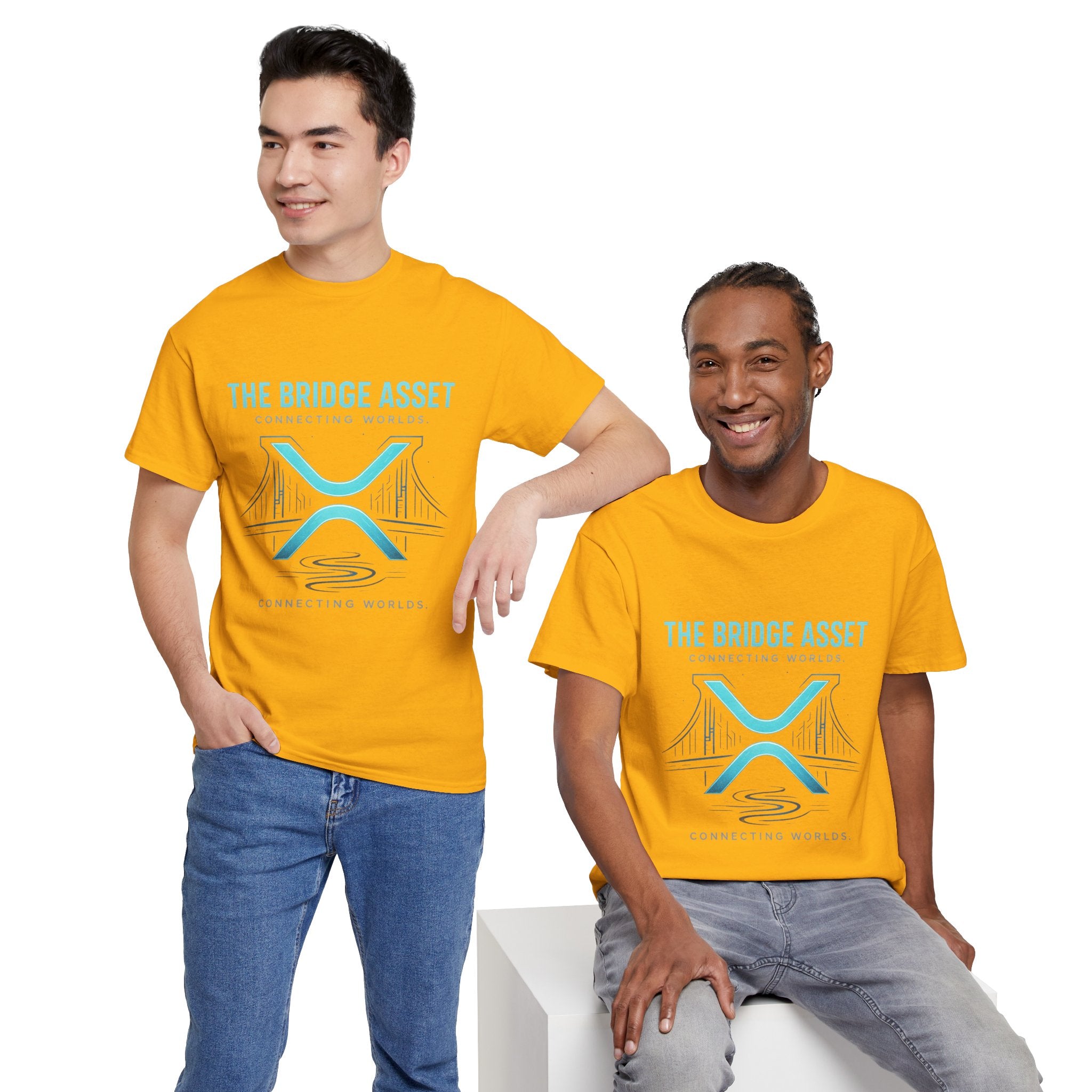The Bridge Asset Tee – 'Connecting Worlds' Crypto Ripple X Logo T-Shirt