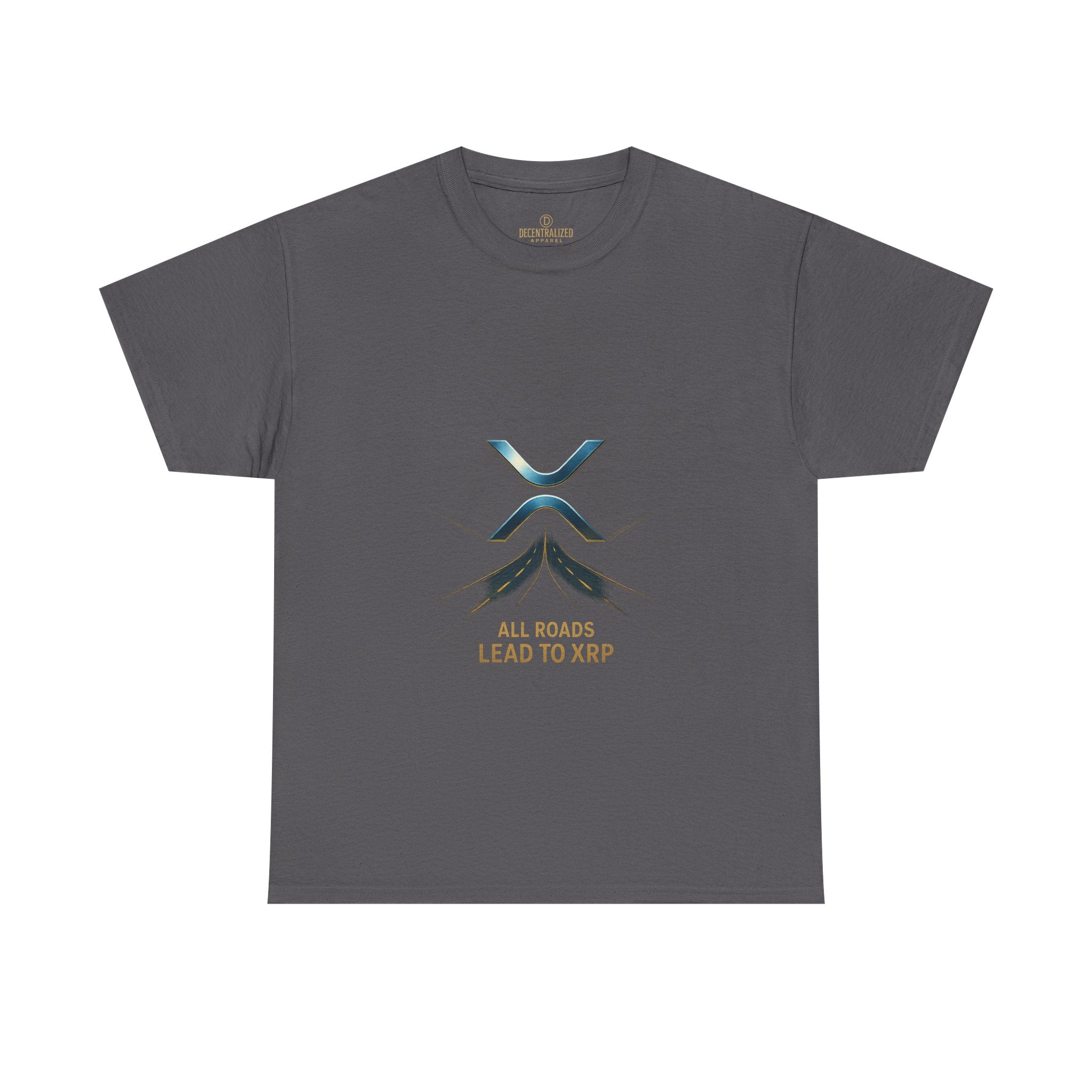 All Roads Lead to XRP T-Shirt — Crypto Ripple Logo Tee