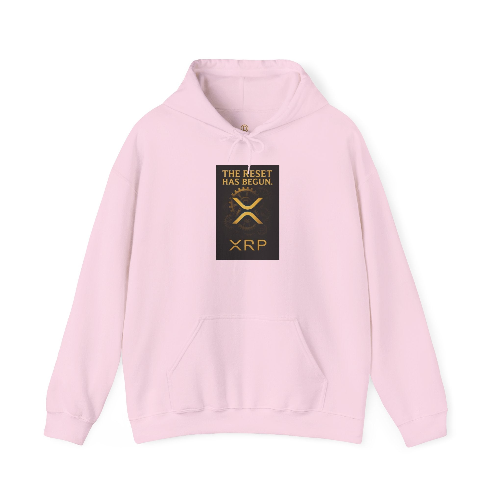 XRP Hoodie — "The Reset Has Begun" Crypto Logo Pullover