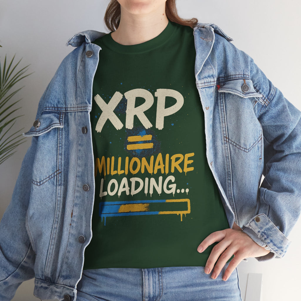 XRP Millionaire Loading T-Shirt — Crypto Investor Progress Tee