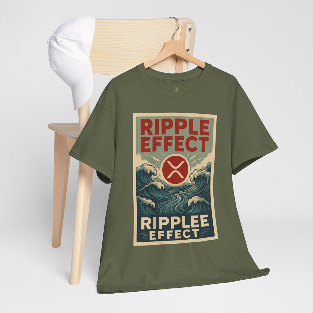 Ripple Effect Tee — Vintage Wave XRP Crypto Graphic T-Shirt