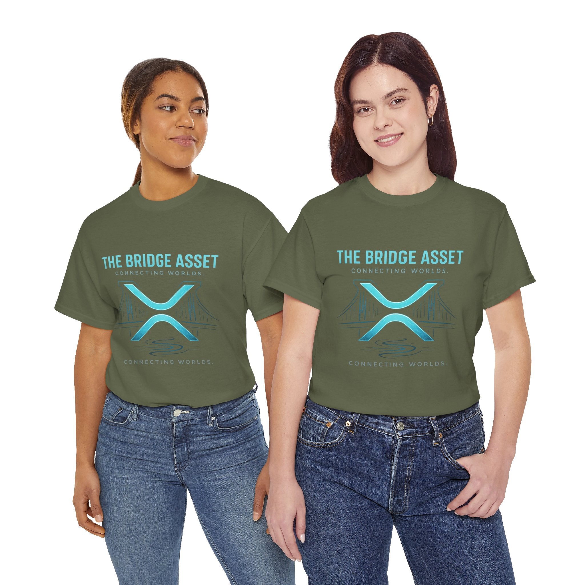 The Bridge Asset Tee – 'Connecting Worlds' Crypto Ripple X Logo T-Shirt