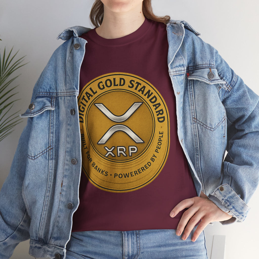 XRP Digital Gold Tee – Cryptocurrency Logo Shirt