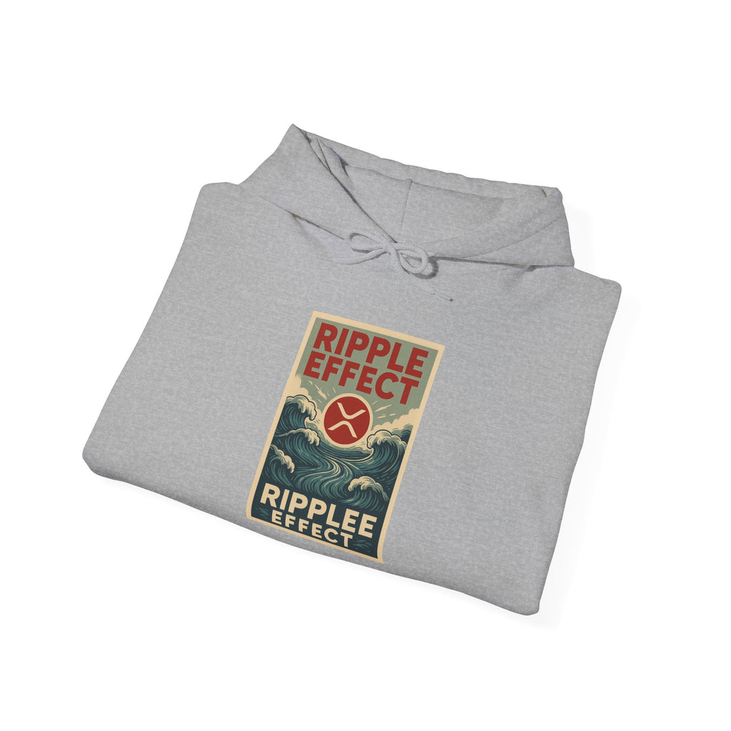Ripple Effect Hoodie – Vintage Ocean Wave Graphic Hooded Sweatshirt