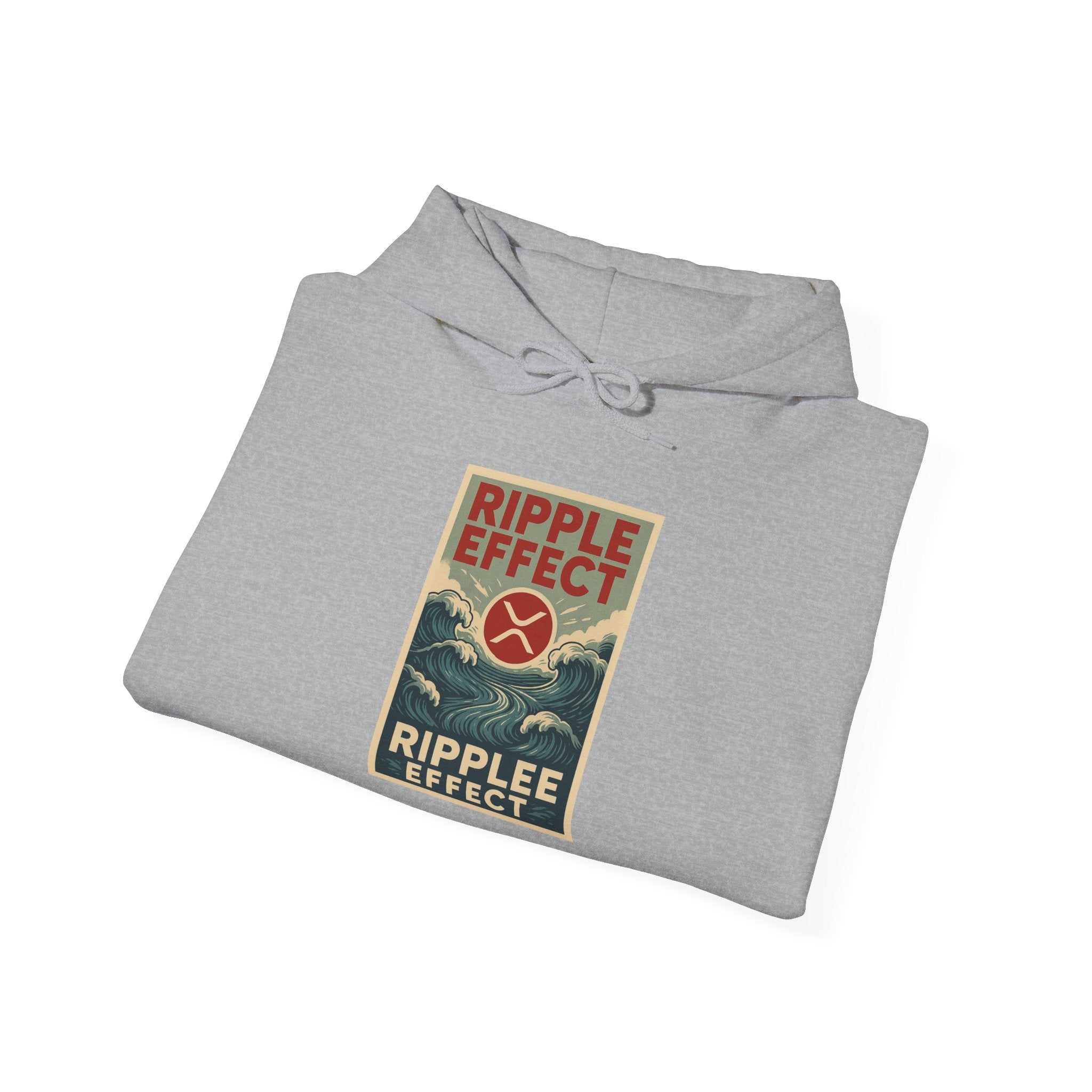 Ripple Effect Hoodie – Vintage Ocean Wave Graphic Hooded Sweatshirt