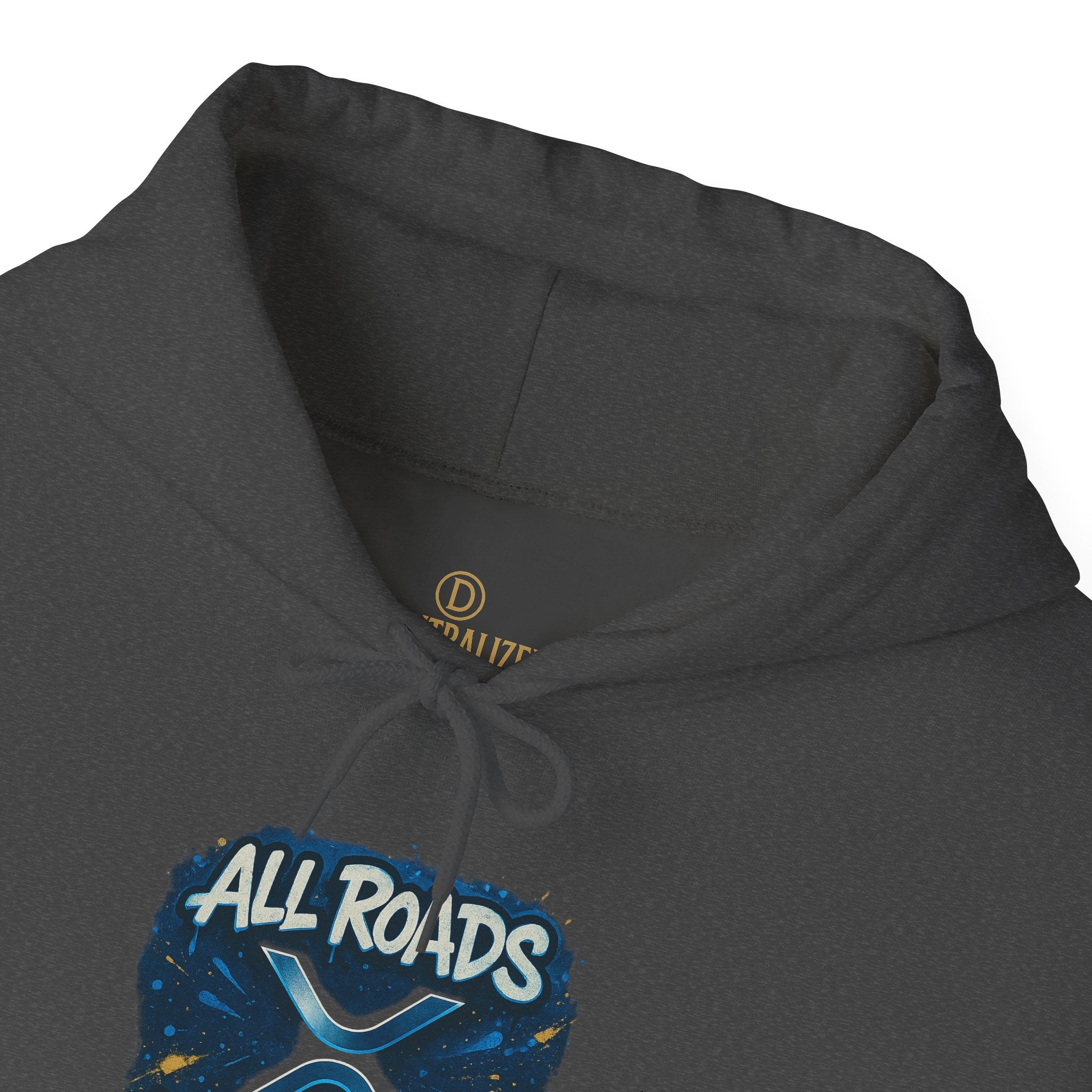All Roads Lead to XRP Hoodie – Crypto Ripple Logo Sweatshirt