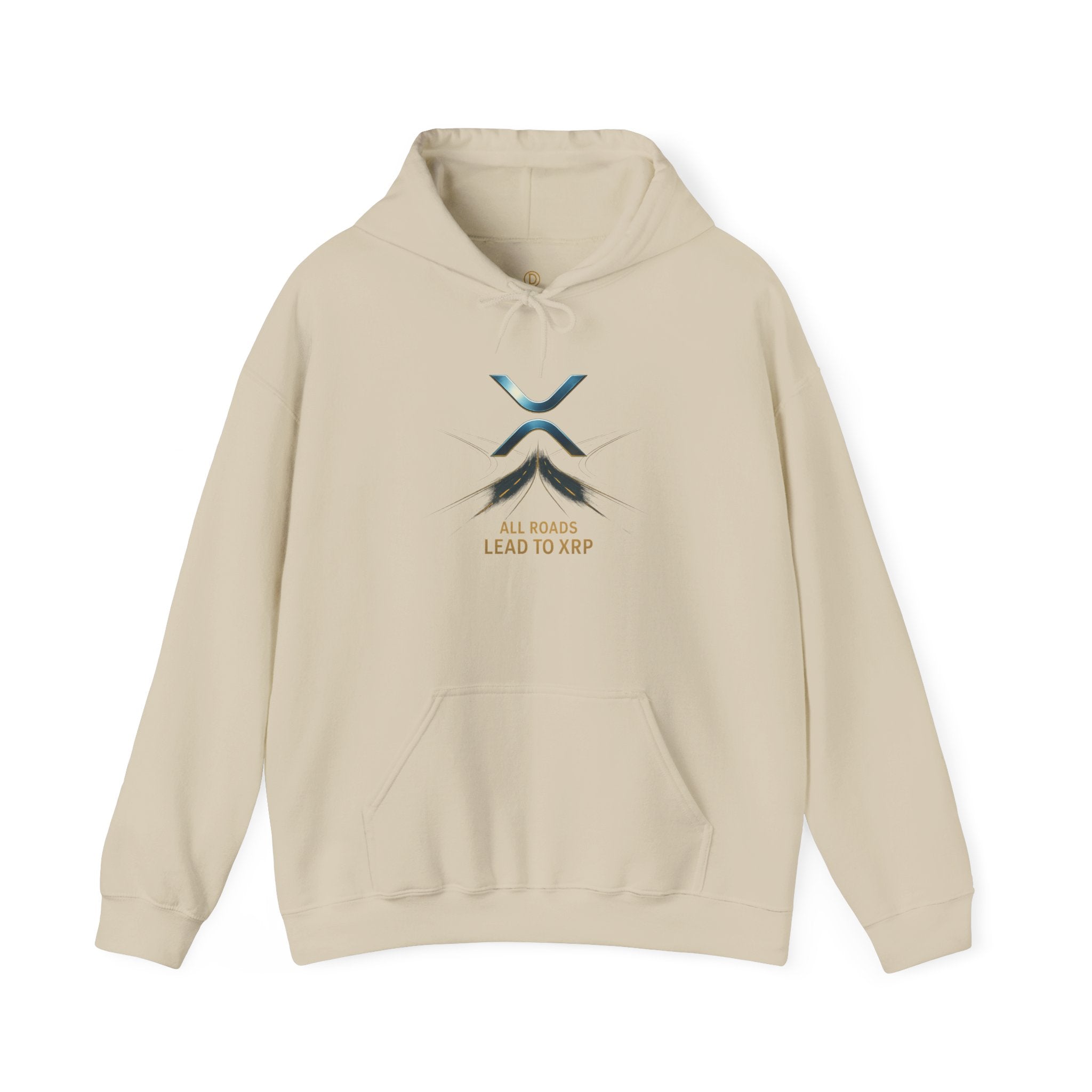 XRP Logo Hoodie — "All Roads Lead to XRP" Minimal Crypto Hoodie