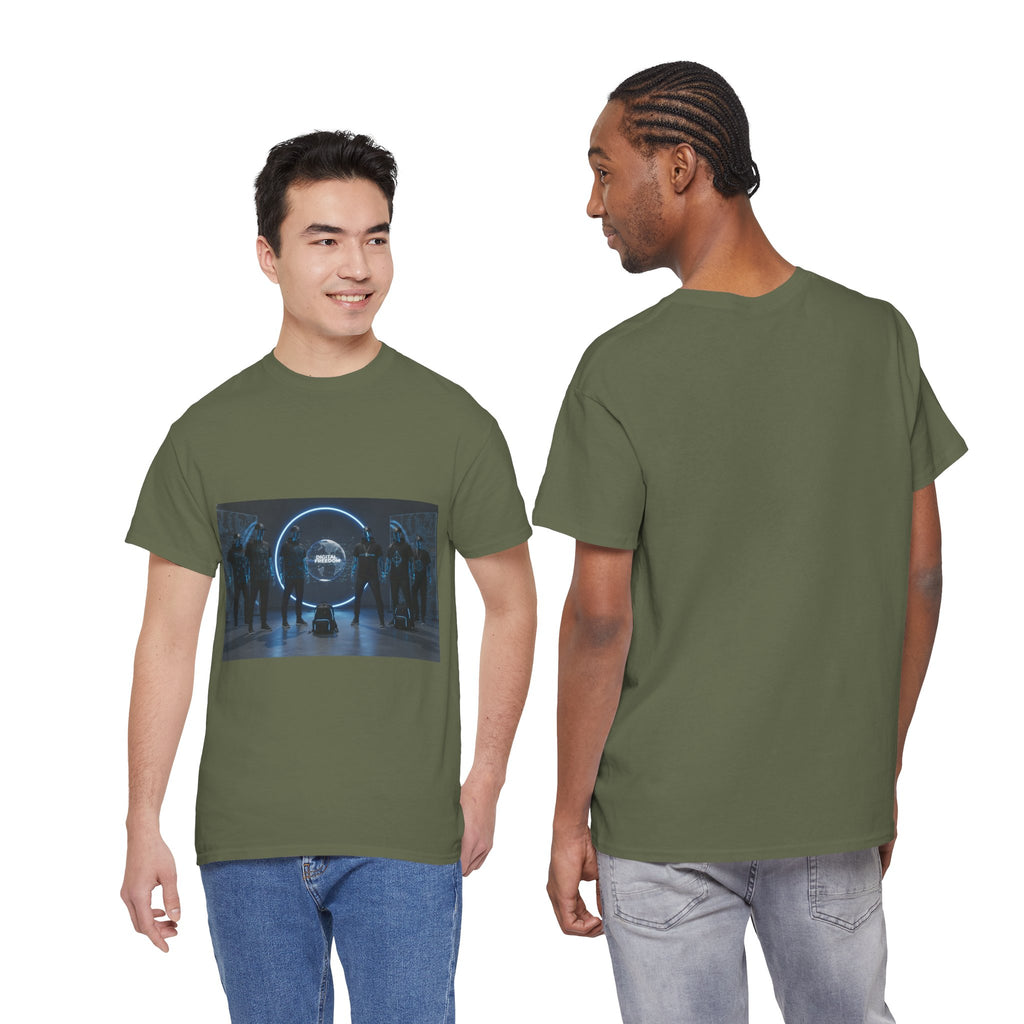 Sci‑Fi Portal Graphic Tee — Futuristic Neon Crew T-Shirt