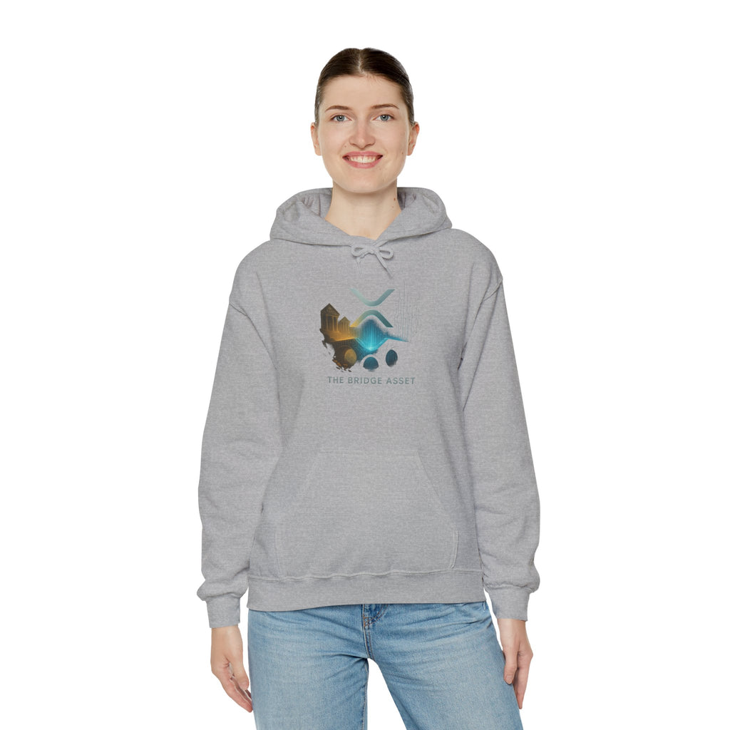 Bridge Asset Logo Hoodie — Minimal Crypto XRP Design