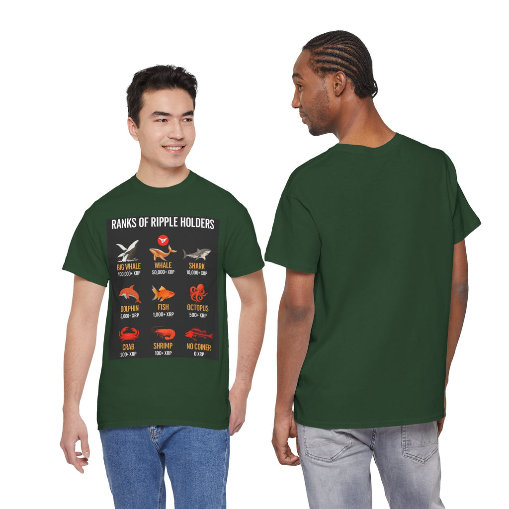 Crypto Ranks T-Shirt – "Ranks of Ripple Holders" Illustrated Guide