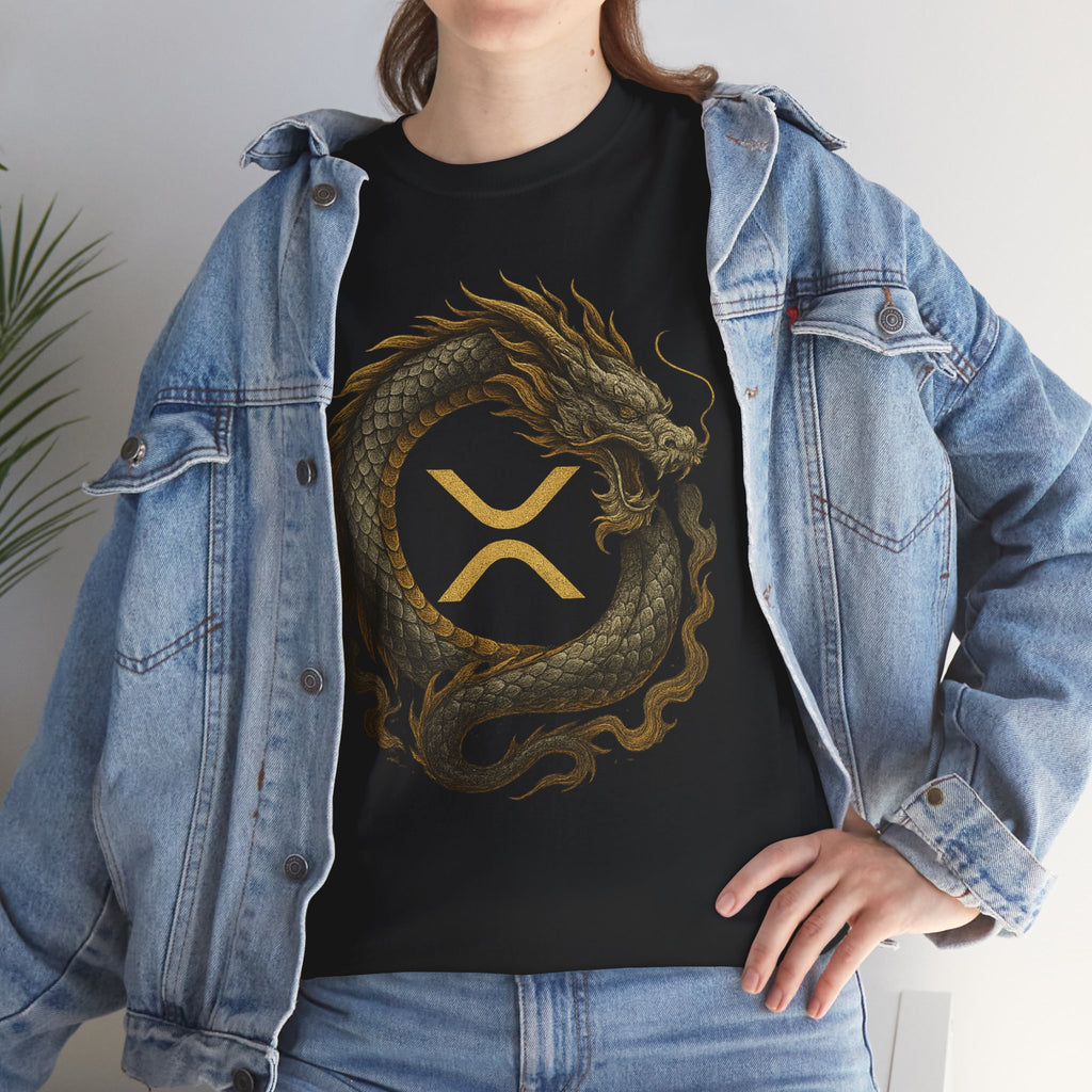 Dragon XRP Logo T-Shirt — Crypto XRP Circle Dragon Graphic Tee