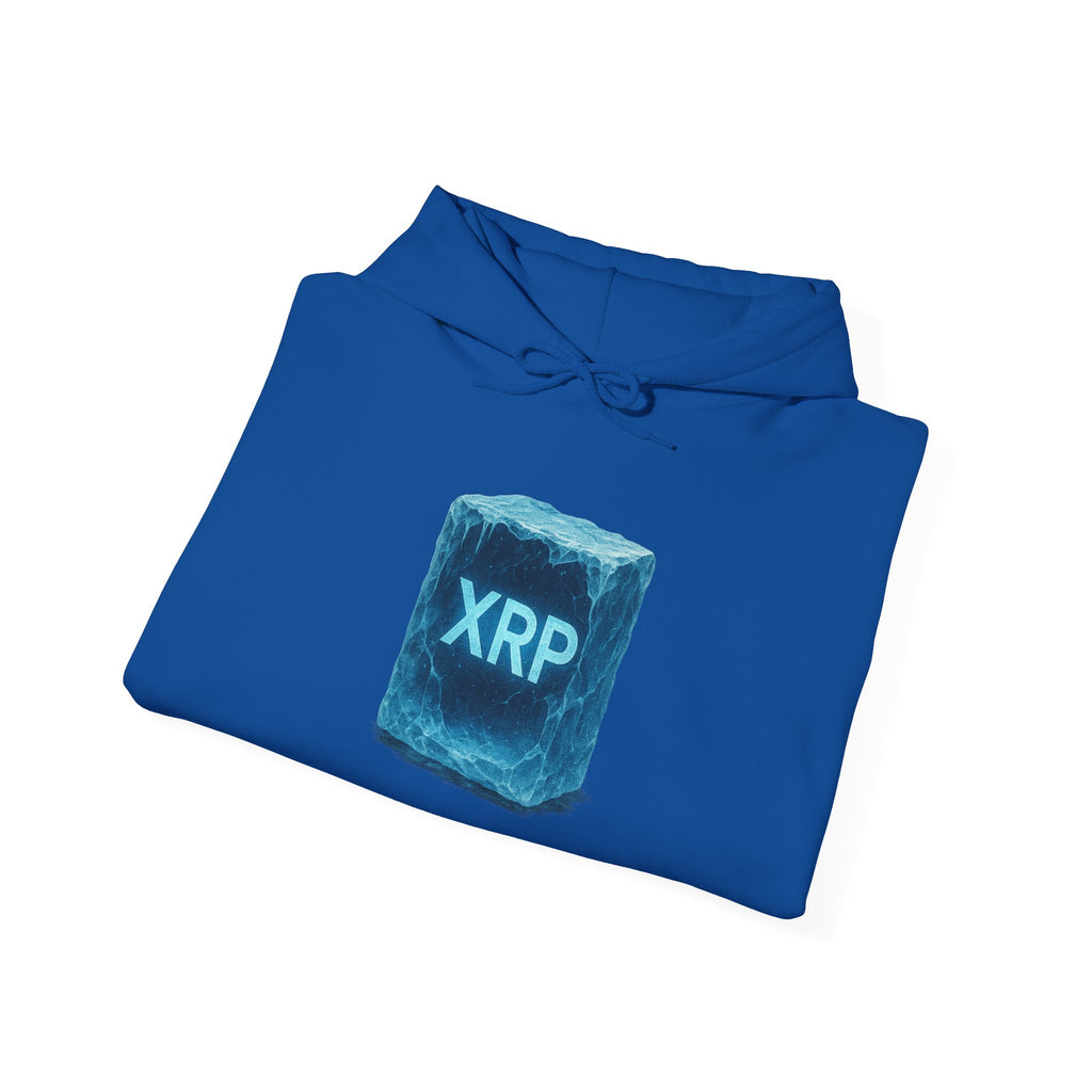 XRP Frozen Cube Hoodie — Crypto Ice Block Sweater for XRP Fans