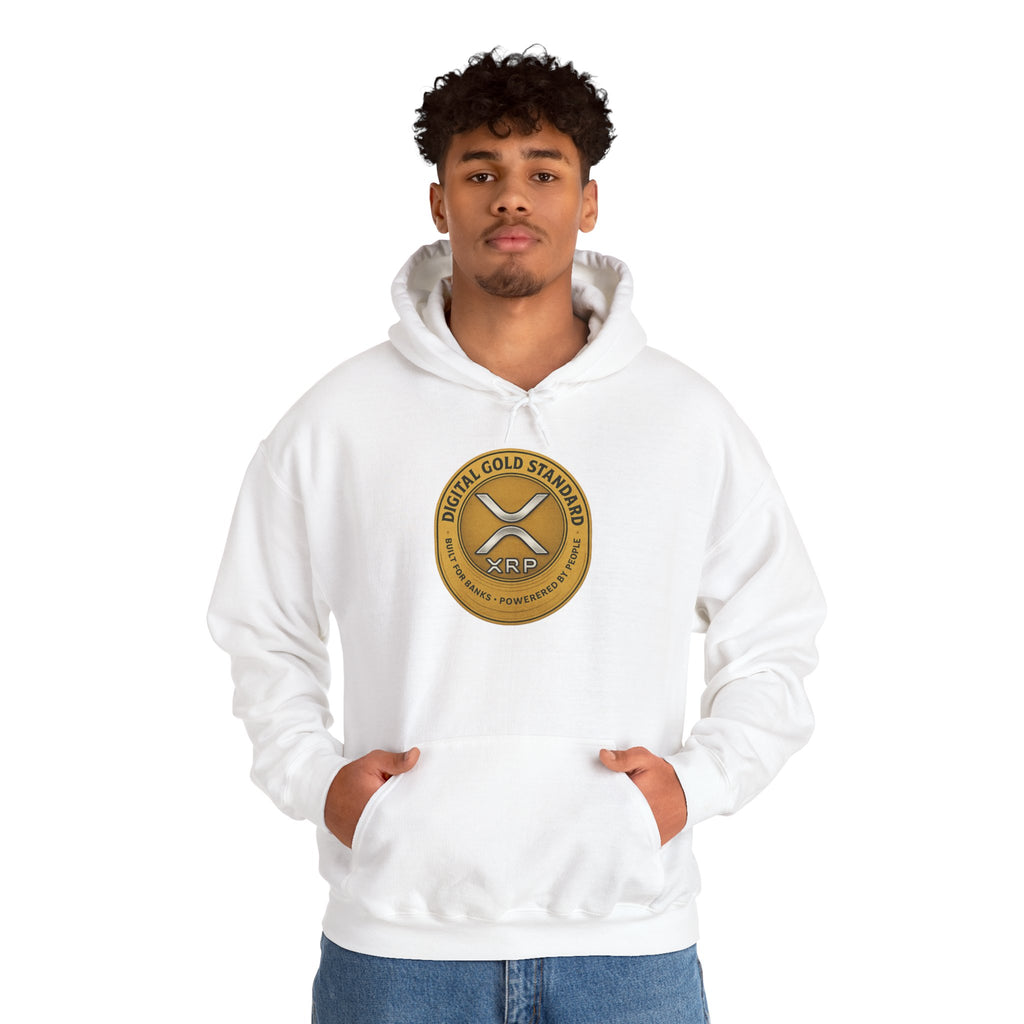 Crypto Coin Logo Hoodie — Digital Gold Standard XRP Emblem