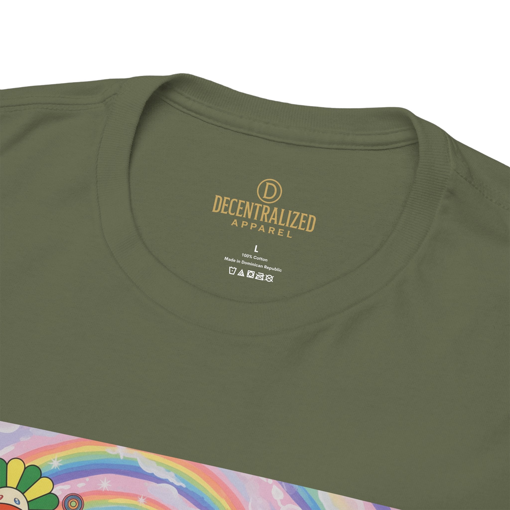 Crypto Rainbow T-Shirt — Bitcoin & Ethereum Hippie Art Tee