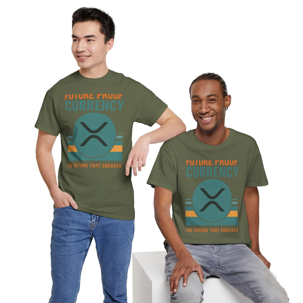 RIPPLE XRP 'Future Proof Currency' Graphic Tee — Crypto Retro Logo Shirt